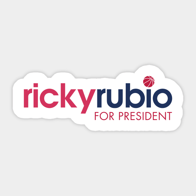 Ricky Rubio for President Sticker by steventurous